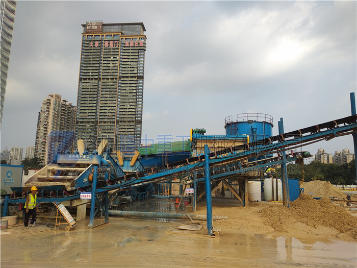 生產(chǎn)機(jī)制砂可選用環(huán)保細(xì)沙回收機(jī)，一起來(lái)看生產(chǎn)現(xiàn)場(chǎng)