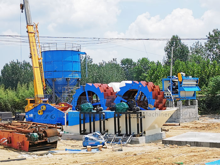 隆中環(huán)保砂石料生產(chǎn)線減少粉塵污染，來(lái)看生產(chǎn)現(xiàn)場(chǎng)