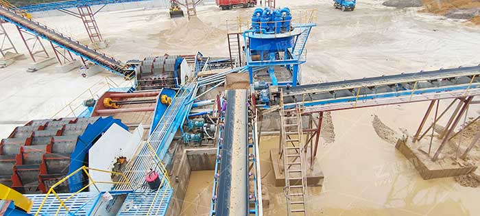 一條高產洗砂生產線搭配合理，減少細沙回收流失